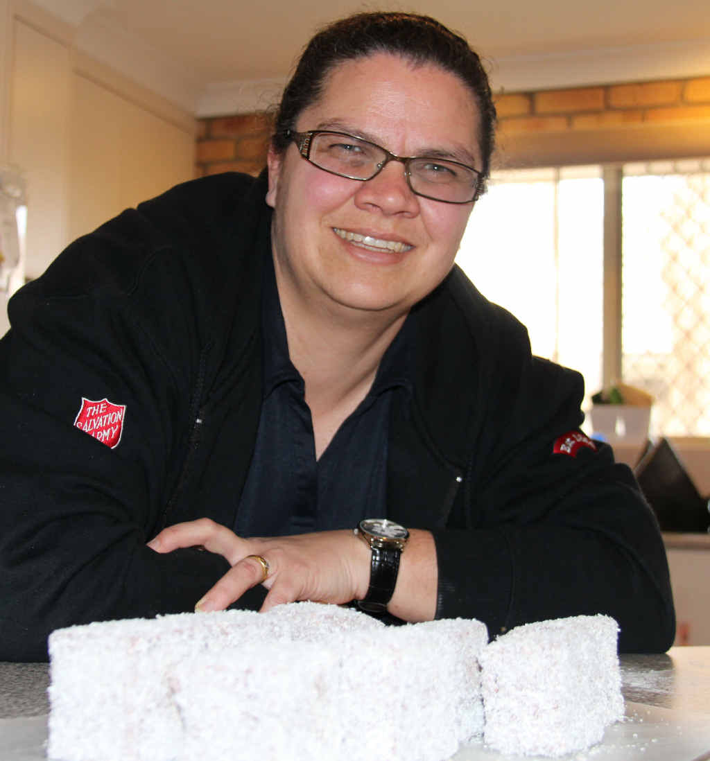 Cathryn Williamson with her award-winning lamingtons. Cathryn Williamson with her award-winning lamingtons.